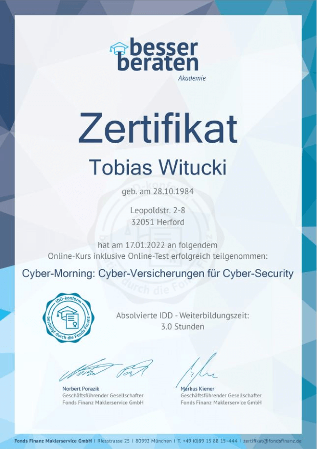 Cyber-Morning - Cyber-Versicherungen für Cyber-Security