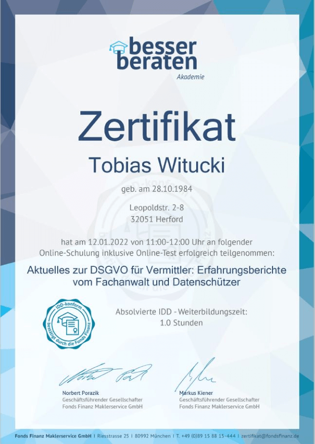 DSGVO für Vermittler