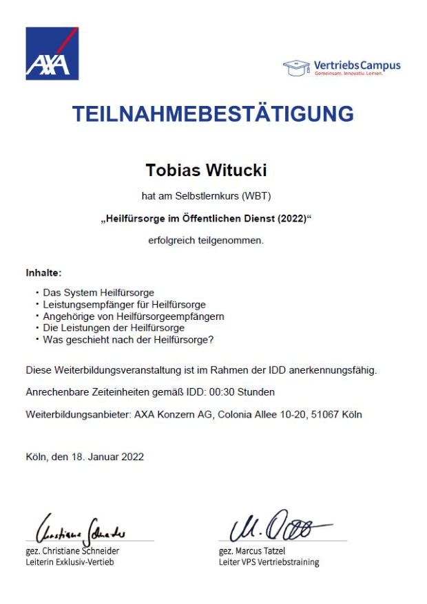 Heilfürsorge im öffentlichen Dienst
